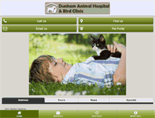 Tablet Screenshot of dunhamanimalhospital.com